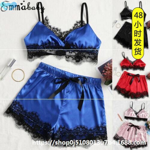 s set Womens Silk Satin Pyjama Nightwear Loungewear Homewear