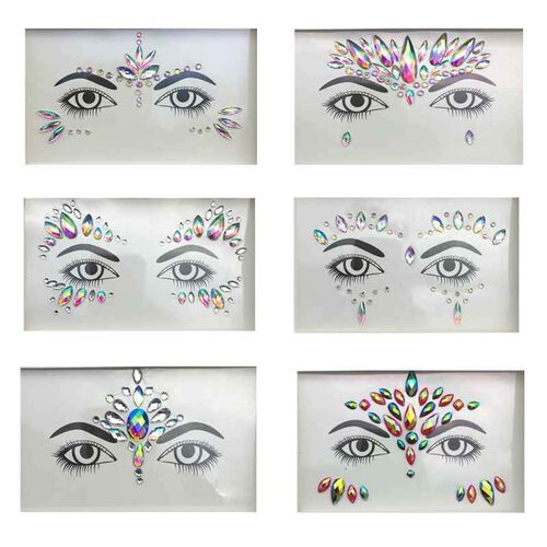 D Crystal Glitter Jewels Tattoo Sticker Women Fashion跨境专