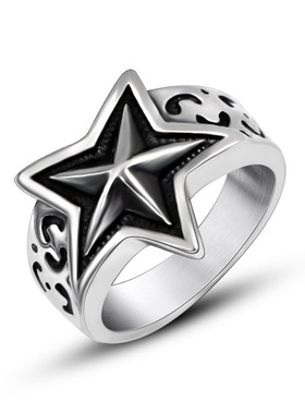 Titanium steel jewelry men's ring punk personality f