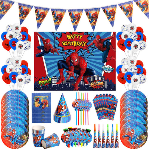 Spiderman Party Baby Shower Party Decoration Birthday Kids B