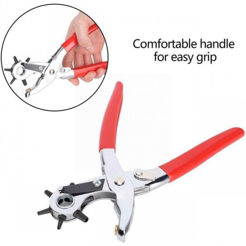 Leather Belt Hole Punch Plier Eyelet Puncher Revolve Tool Ho