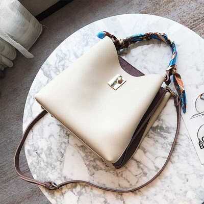 contrast bucket bag handbags tide portable big bag shoulder