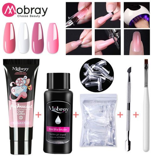 Polygel Kit Nail Extension Poly Gel Set With Nial Tips Dual