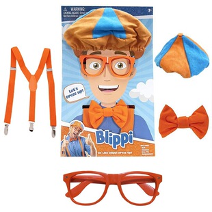 Blippi theme birthday party decoration strap glasses bow set