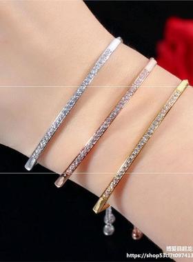 Adjustable Bracelet Bangle for Women Rose Gold Color Jewelry