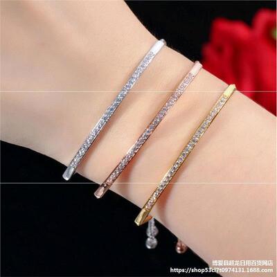 Adjustable Bracelet Bangle for Women Rose Gold Color Jewelry