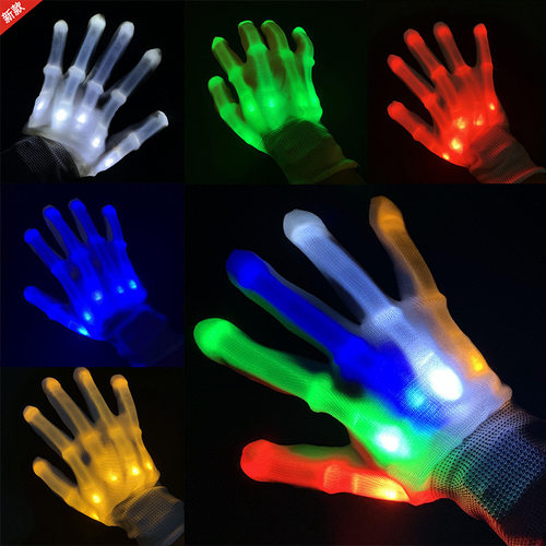 Hand bone bone led luminous gloves