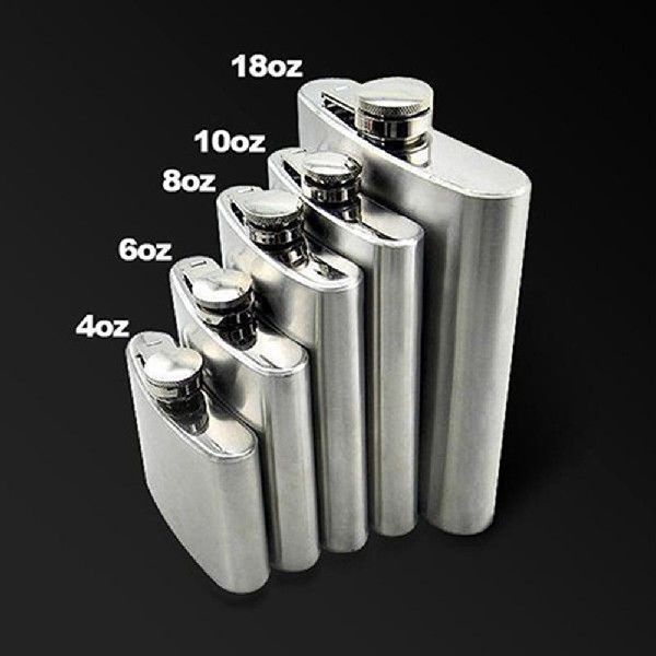 Stainless Steel Whiskey Pocket Hip Flask Wine Liquor图片
