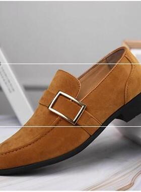 Men's Belt Buckle Doudou Shoes Suede Fashion Shoes Leather S