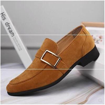 Men's Belt Buckle Doudou Shoes Suede Fashion Shoes Leather S