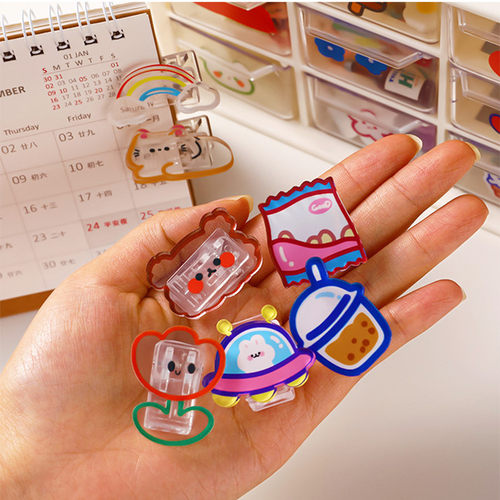 Cute Memo Pad Clip Mini Korean Style Lovely Cartoon Paper跨1