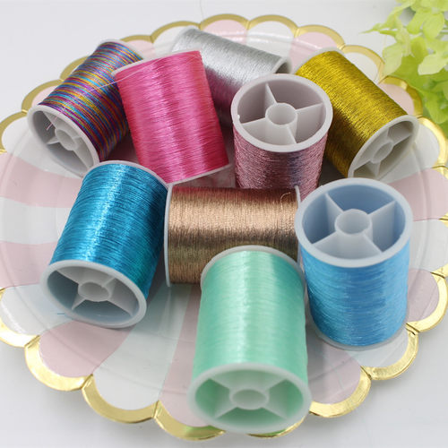 DIY Handmade Thread 150D Gold and Silver Colorful Thread Cas