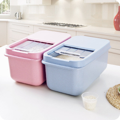 rice storage box beans container cover cereal plastic boxes