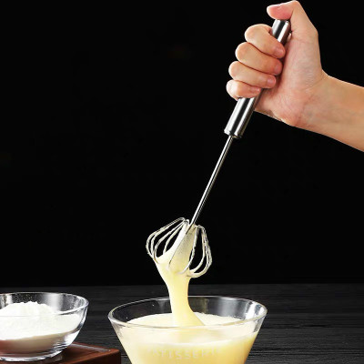 Egg Beater Egg Whisk Manual Hand Mixer Self Turning Stirrer