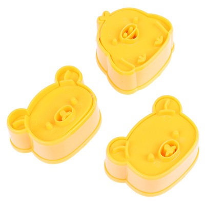 3Pcs/Set Cute Bear Sandwich Mold Bread Cake Biscuit跨境