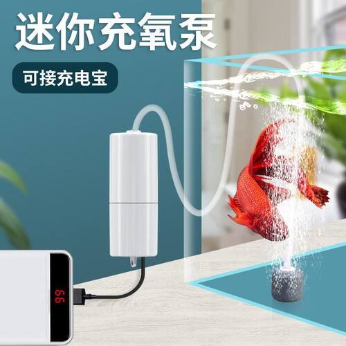 Portable Mini Aquarium Fish Tank Oxygen Air Pump Mute En