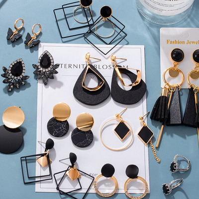 Korean Statement Earrings For Women 2024 Fashion Vintage