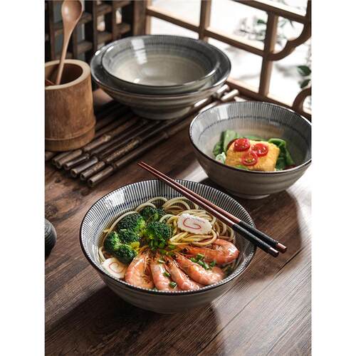Japanese ceramic bowl commercial large ramen bowl rice bowl