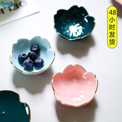 1pc Nordic Ceramic Seasoning Dish Dip Saucer Japanese Style