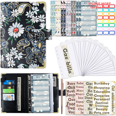A6 Budget Planner Cash Envelope Savings Money 6 Holes Binder