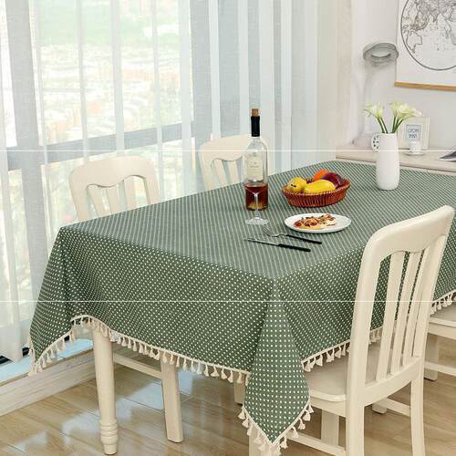 Dot Plaid Table Cloth Dinner Rectangular