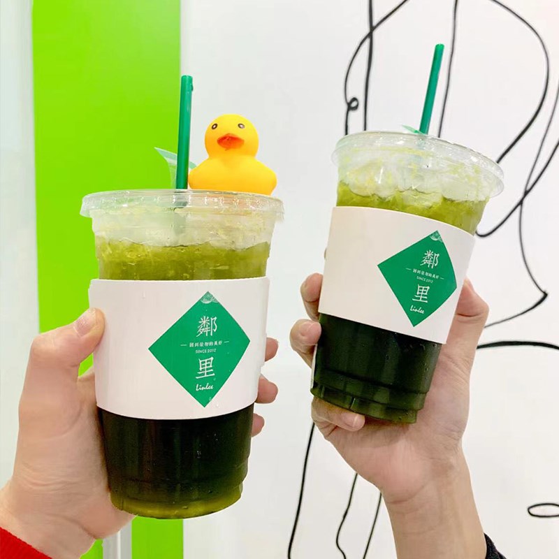 邻里同款冷饮杯 一次性塑料透明98口径600毫升奶茶pet柠檬茶700ml