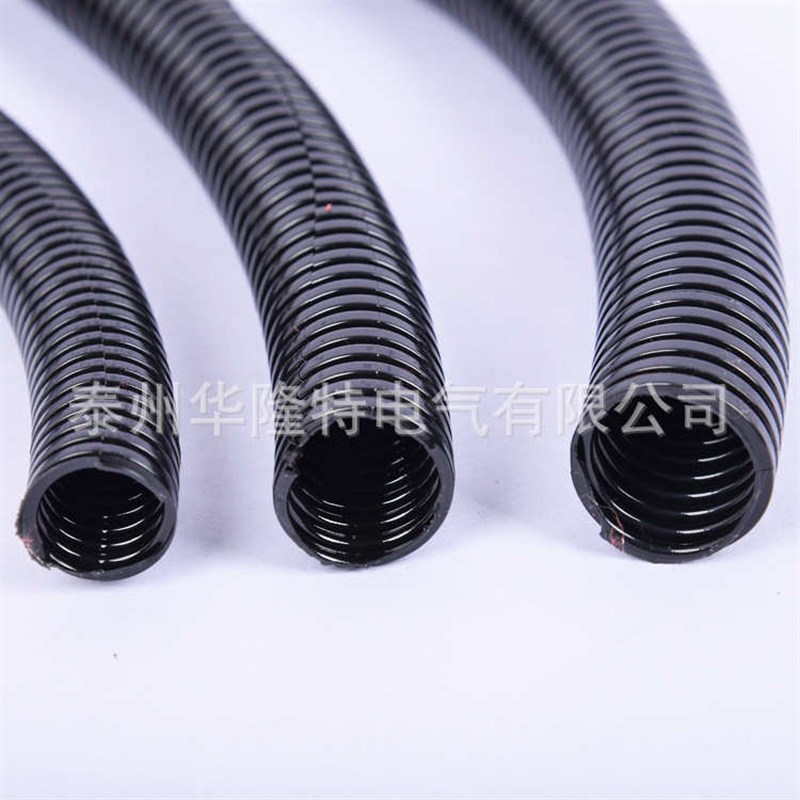 防火防晒pa波纹软管塑料穿线保护可阻燃套管开口电缆