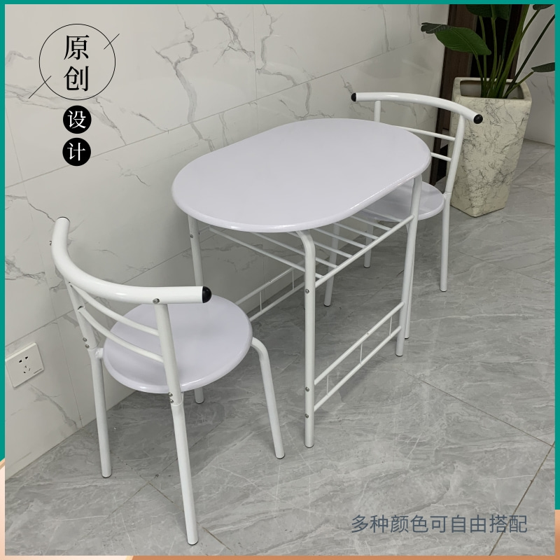 小户型餐桌1桌2椅组合出租家用阳台单身公寓简约现代迷你2人小桌