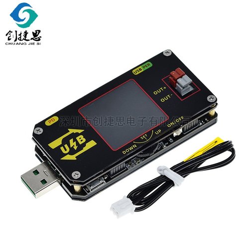 XY-UMPD USB彩屏PD检测诱骗电压电流表 数控升降压电源充电测试仪