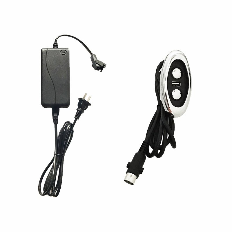 电动沙发排骨架手控器按摩椅推杆电机升降杆控制器带USB五金配件