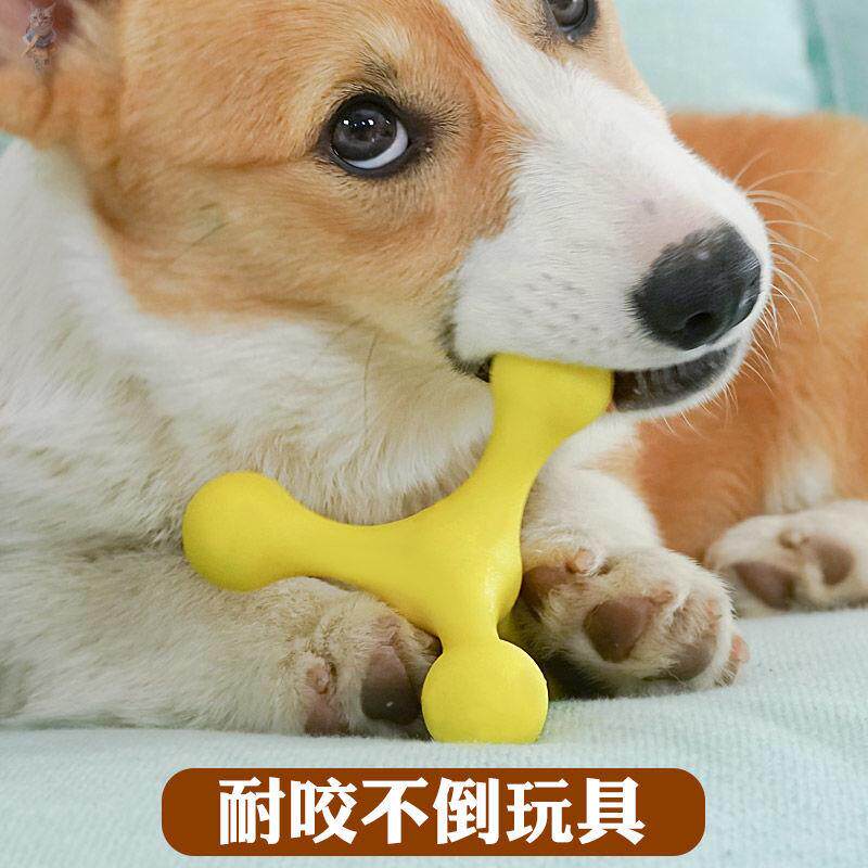 宠物不倒胶咬胶柯基小狗狗泰迪玩具比熊磨牙棒耐咬硅胶橡胶球博美