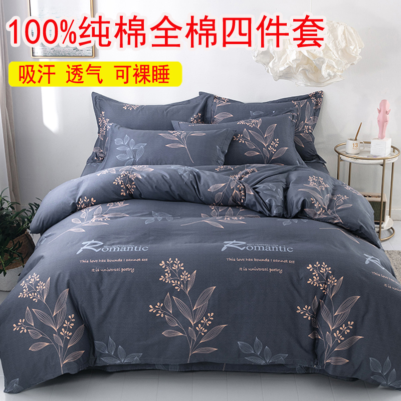 四件套纯棉全棉2025新款床上100全棉180x220x240被套2.2x2.4m秋冬