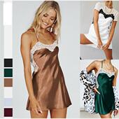 commute women solid 2022 lace color halter dress sexy satin