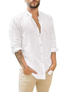 leeved Shirts for Men Plain Shirt Men's Clothes White Shirts