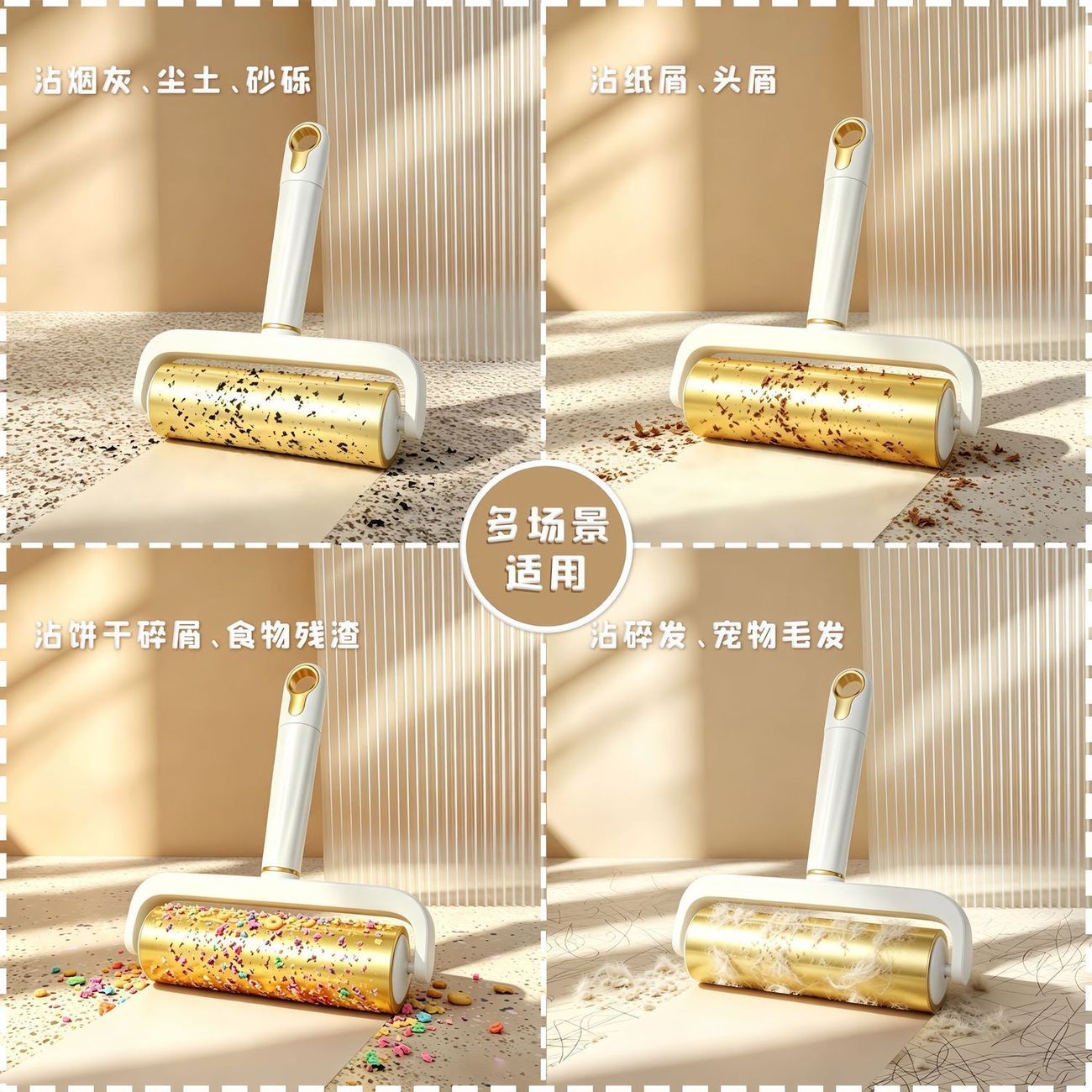 衣物可撕反卷替换粘毛滚筒