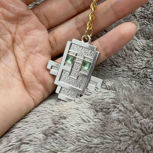 我的世界不死图腾锌合金钥匙扣