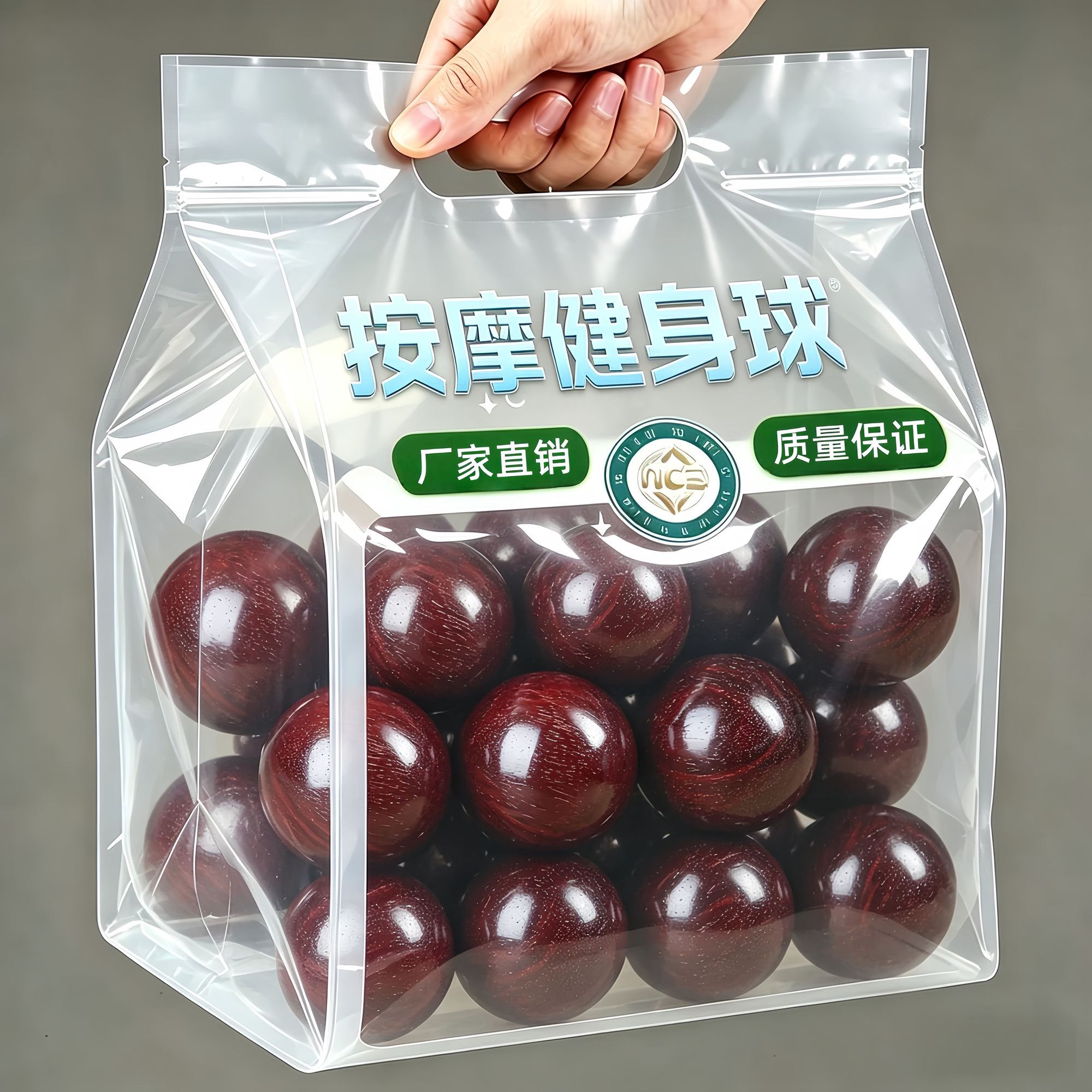 纯天然红木实木保健球送礼