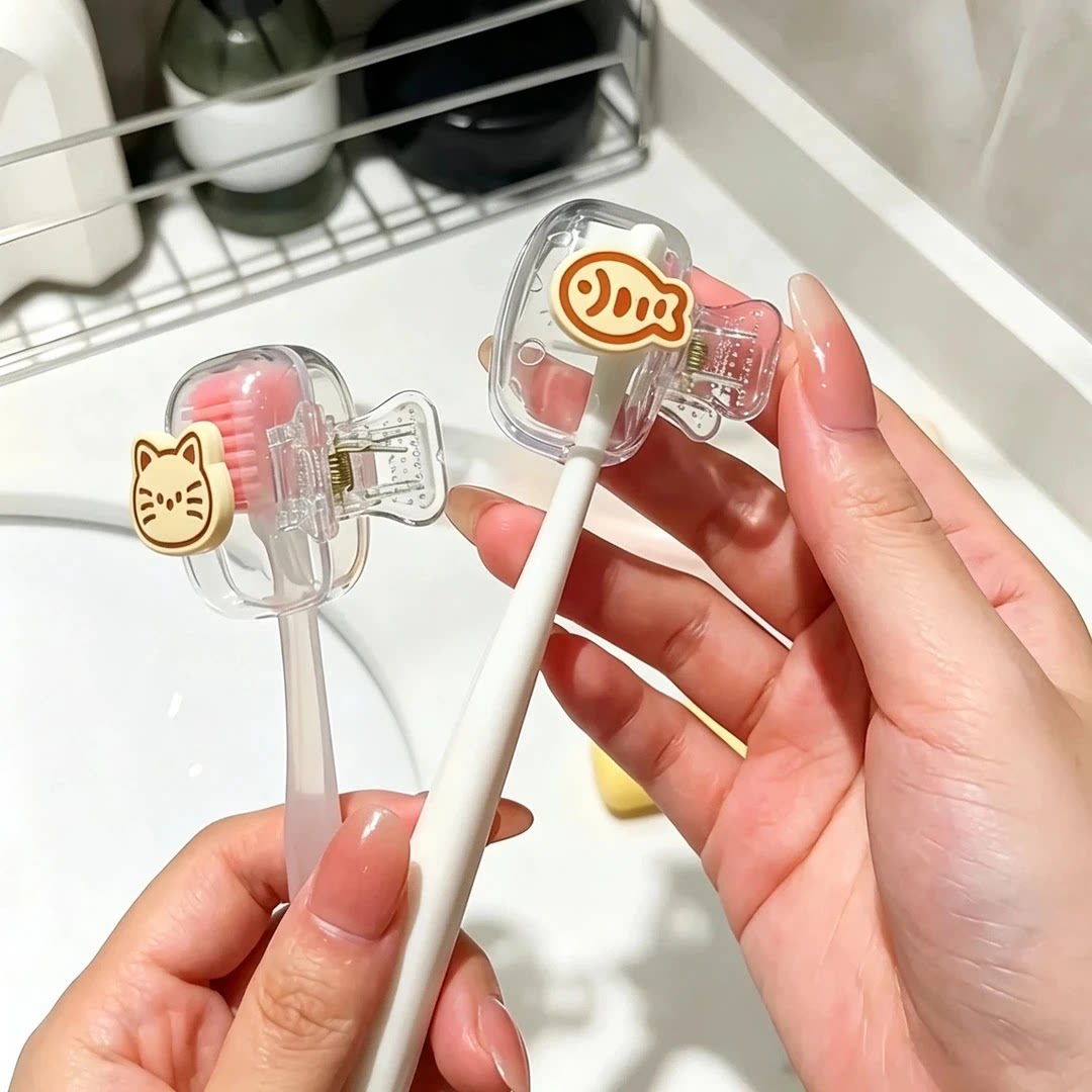 卡通小猫牙刷保护套防尘便携