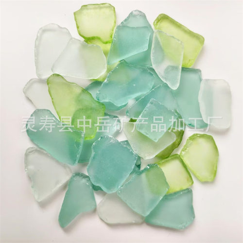 热销彩色磨砂海玻璃薄片
