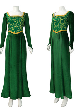 怪物史瑞克菲奥纳公主Cosplay服装 菲奥娜公绿色长裙cos服装工厂