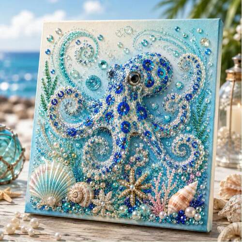 新款实用创意造型Ocean Theme Pearl Art DIY Kit海洋珍珠DIY套装