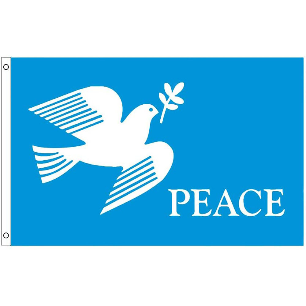 和平旗帜 世界和平鸽旗帜 90*150cm peace旗帜100d数码彩虹旗
