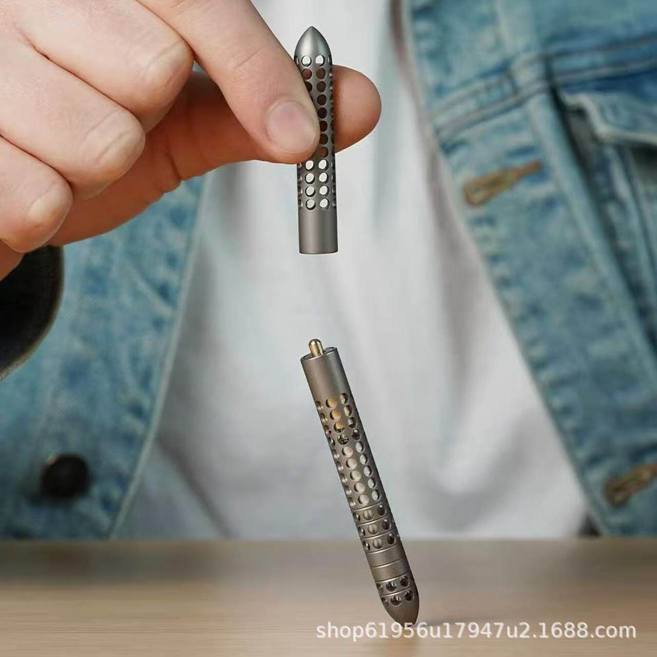 Magnetic Fidget Pen Titanium EDC Pen磁性指尖陀螺钛金属笔减压