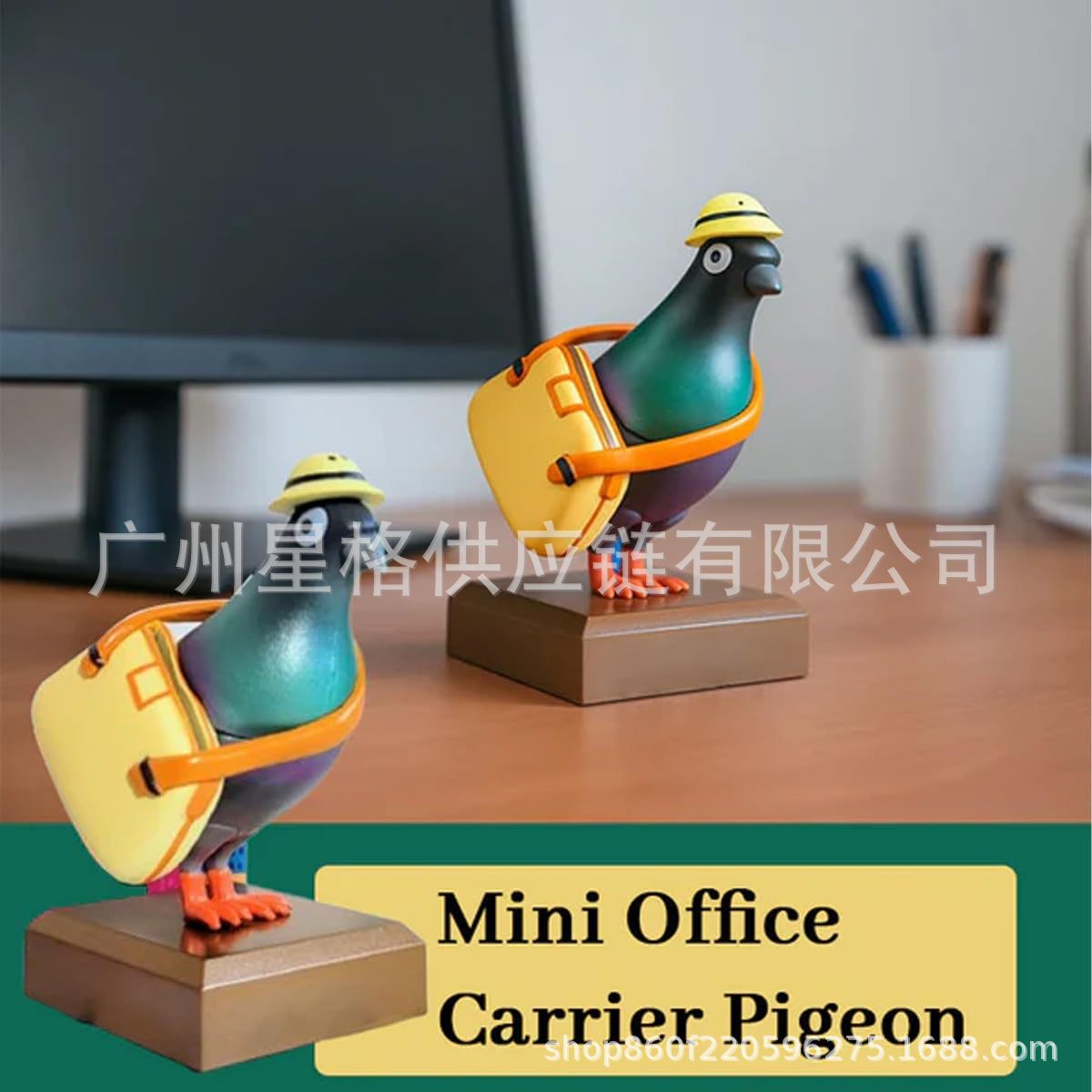 Mini Office Carrier Pigeon办公室信鸽存储小便笺的信鸽摆件