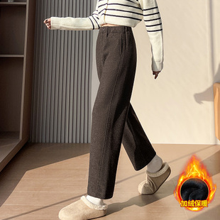 老爹萝卜裤 裤 显瘦高腰百搭 女八分九分毛呢西装 加绒加厚秋冬哈伦裤