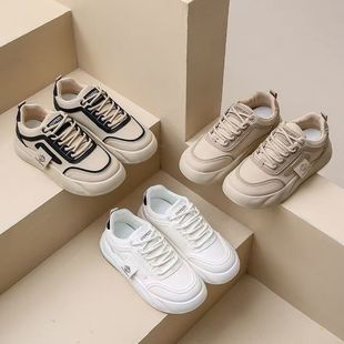 软底女鞋 运动秋冬季 皮面小白鞋 2025新款 百搭鞋 女款 爆款 高颜值韩版