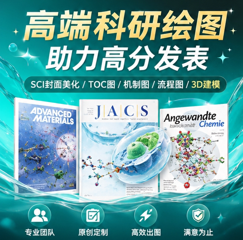 代画科研绘图SCI期刊封面origin美化TOC图示意机制摘要流程图3D2D