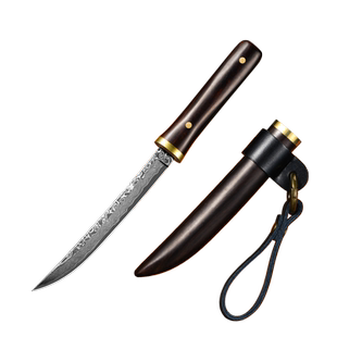 水果刀家用便携随身瓜果刀高档商用锋利大马士革小刀专用刀具VG10