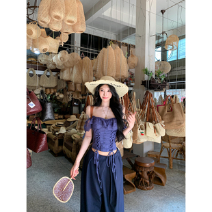 牛了牛了 蕾丝拼接吊带背心女2026早春设计感鱼骨胸衣抹胸上衣