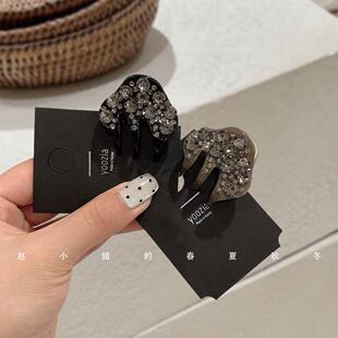 高级感南瓜小号抓夹发夹女后脑勺鲨鱼夹发抓夹子头饰轻奢半夹